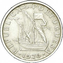 Large Obverse for 5 Escudos 1976 coin