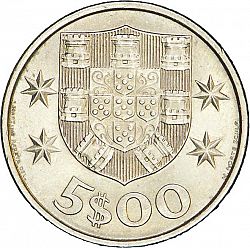 Large Reverse for 5 Escudos 1979 coin