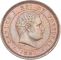 Large Obverse for 5 Réis 1897 coin