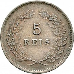 Large Reverse for 5 Réis 1893 coin