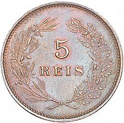 Large Reverse for 5 Réis 1897 coin