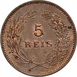 Large Reverse for 5 Réis 1898 coin