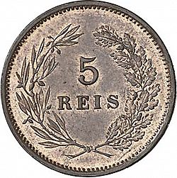 Large Reverse for 5 Réis 1901 coin