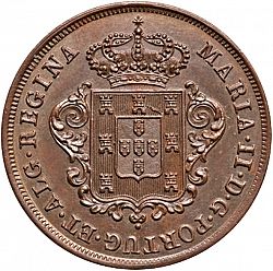 Large Obverse for 5 Réis 1850 coin