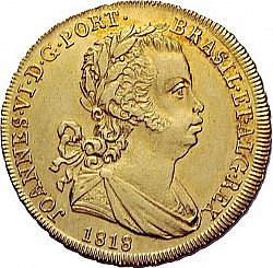 Large Obverse for 6400 Réis ( Peça ) 1818 coin