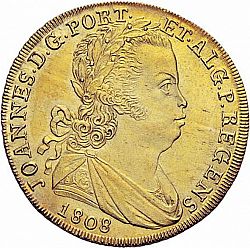 Large Obverse for 6400 Réis ( Peça ) 1808 coin