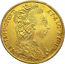 Large Obverse for 6400 Réis ( Peça ) 1792 coin