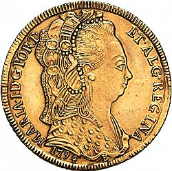 Large Obverse for 6400 Réis ( Peça ) 1794 coin