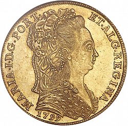 Large Obverse for 6400 Réis ( Peça ) 1799 coin