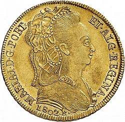 Large Obverse for 6400 Réis ( Peça ) 1802 coin