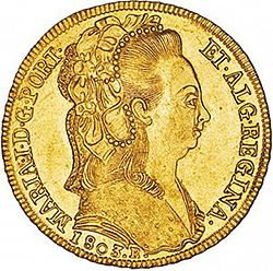 Large Obverse for 6400 Réis ( Peça ) 1803 coin