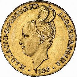 Large Obverse for 7500 Réis ( Peça ) 1833 coin