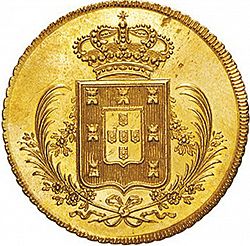 Large Reverse for 7500 Réis ( Peça ) 1828 coin