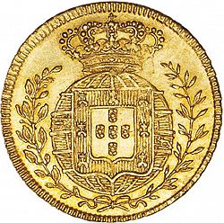 Large Reverse for 800 Réis ( Meio Escudo ) 1818 coin