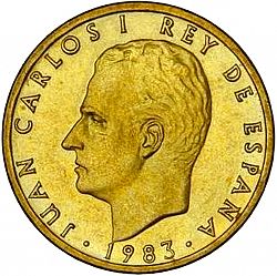 Large Obverse for 100 Pesetas 1983 coin
