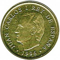 Large Obverse for 100 Pesetas 1996 coin