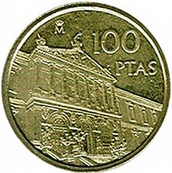 Large Reverse for 100 Pesetas 1996 coin