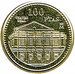 Large Reverse for 100 Pesetas 1997 coin