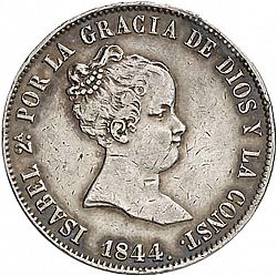 Large Obverse for 10 Reales 1844 coin