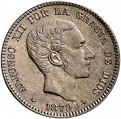 Large Obverse for 10 Céntimos 1879 coin