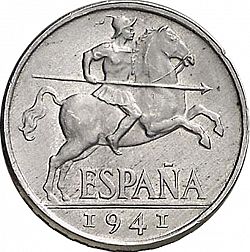 Large Obverse for 10 Céntimos 1941 coin