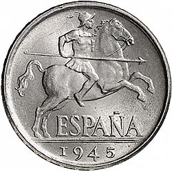 Large Obverse for 10 Céntimos 1945 coin