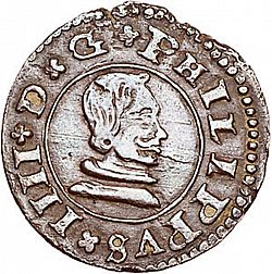 Large Obverse for 16 Maravedies 1661 coin