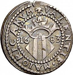 Large Reverse for Dieciocheno 1683 coin