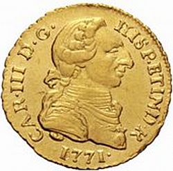 Large Obverse for 1 Escudo 1771 coin
