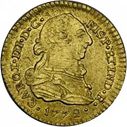 Large Obverse for 1 Escudo 1772 coin