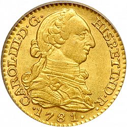 Large Obverse for 1 Escudo 1781 coin