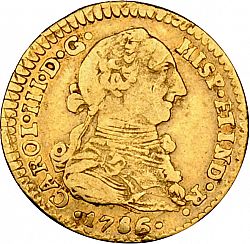 Large Obverse for 1 Escudo 1786 coin