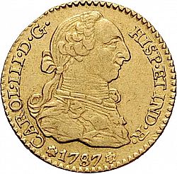 Large Obverse for 1 Escudo 1787 coin