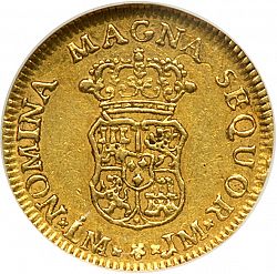 Large Reverse for 1 Escudo 1761 coin