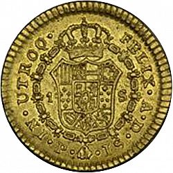 Large Reverse for 1 Escudo 1772 coin