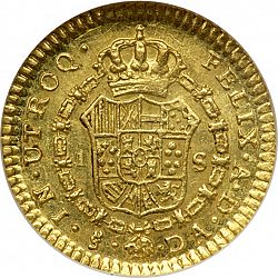Large Reverse for 1 Escudo 1779 coin