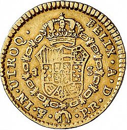 Large Reverse for 1 Escudo 1780 coin