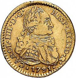 Large Obverse for 1 Escudo 1791 coin