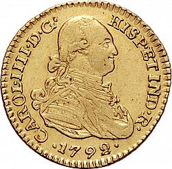Large Obverse for 1 Escudo 1792 coin