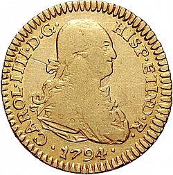 Large Obverse for 1 Escudo 1794 coin