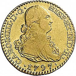 Large Obverse for 1 Escudo 1797 coin