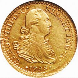 Large Obverse for 1 Escudo 1799 coin