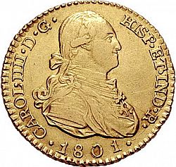 Large Obverse for 1 Escudo 1801 coin