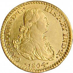 Large Obverse for 1 Escudo 1804 coin