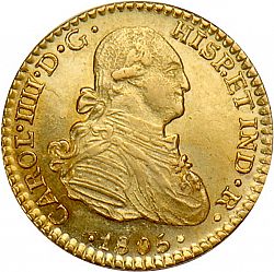 Large Obverse for 1 Escudo 1805 coin