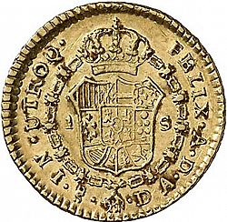 Large Reverse for 1 Escudo 1796 coin