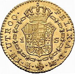 Large Reverse for 1 Escudo 1797 coin