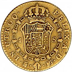 Large Reverse for 1 Escudo 1799 coin