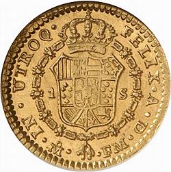 Large Reverse for 1 Escudo 1800 coin