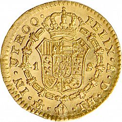 Large Reverse for 1 Escudo 1804 coin